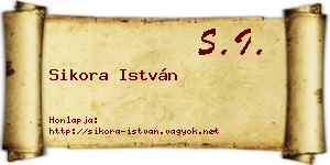 Sikora István névjegykártya