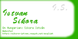 istvan sikora business card