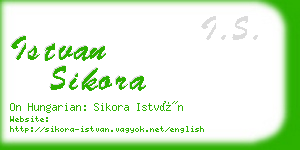 istvan sikora business card